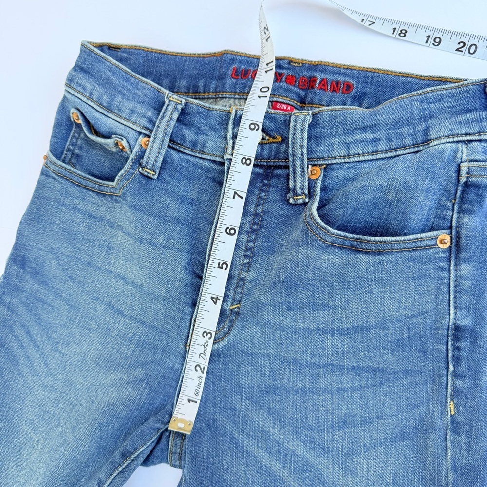Woman’s Lucky Brand🍀 Denim Jeans Size 2/26 Zoe High Rise Straight​ - Picture 4 of 12